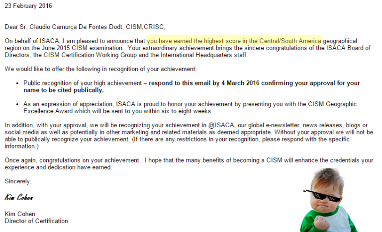 CISM Zertifikatsfragen