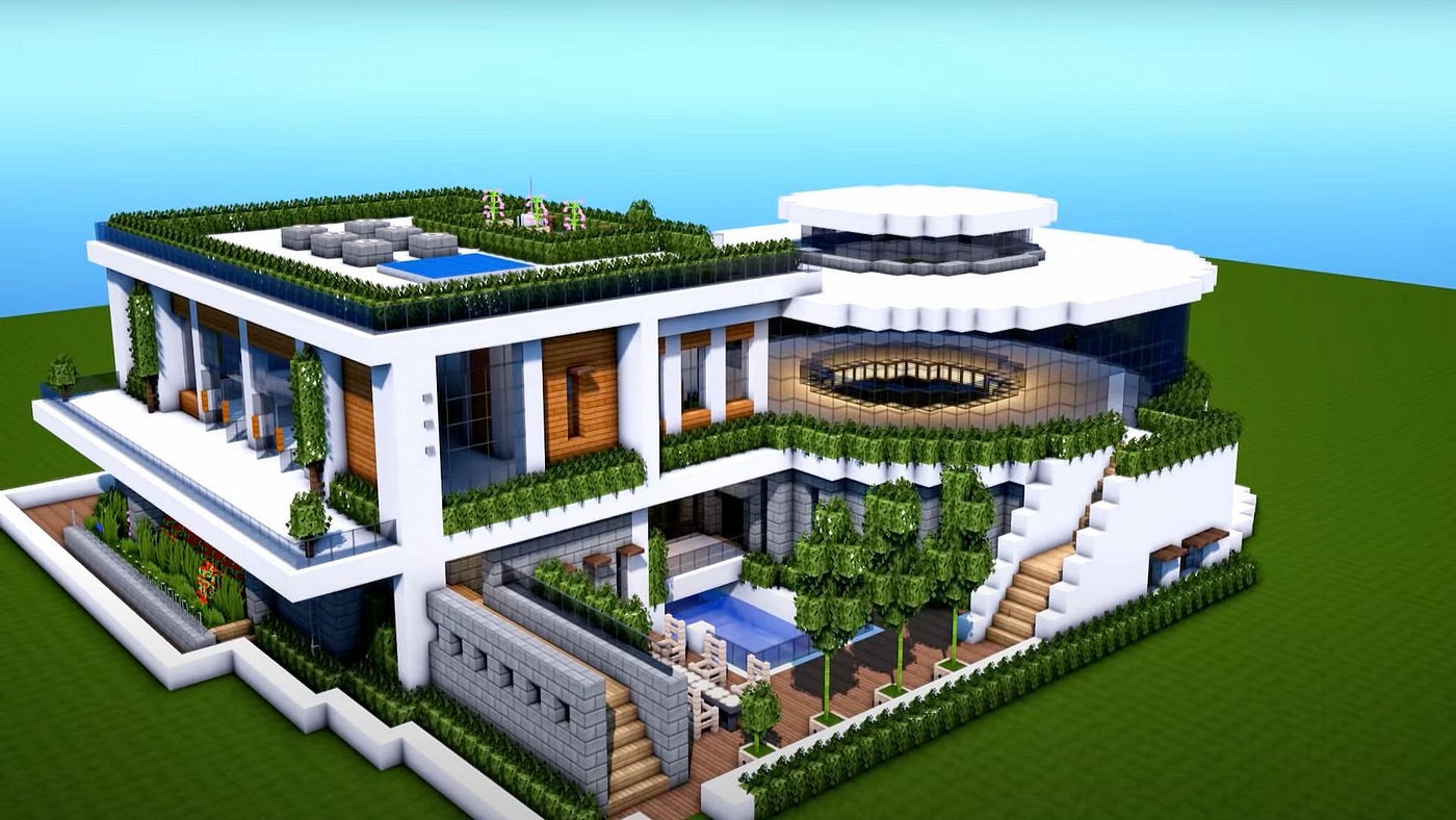 Minecraft modern, Minecraft houses, Modern minecraft houses