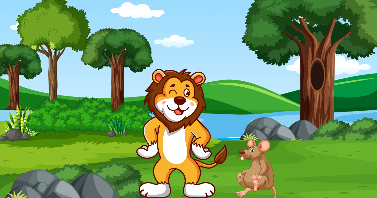 The Lion and Mouse Story in English by Aditisingh Medium