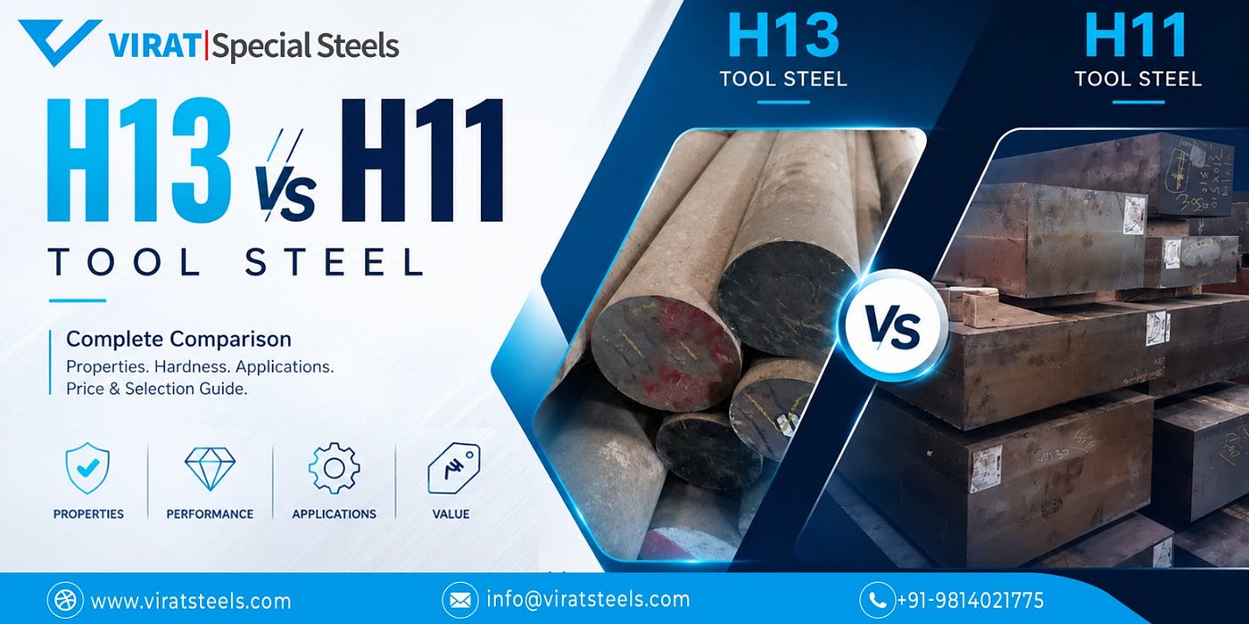 H13 vs H11 Tool Steel — Complete Comparison (Properties, Hardness, Applications, Price & Selection…