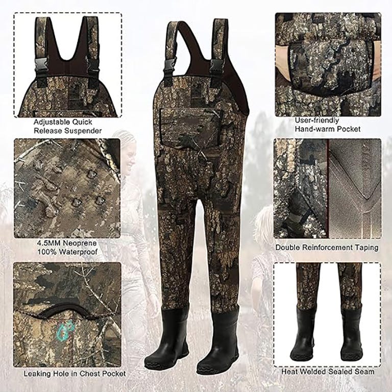 Fishing Waders Thickened One-piece Diving Pants,half-length