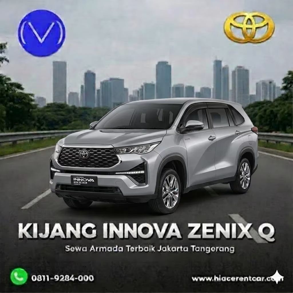 Sewa Innova Zenix Q Halfday 6 Jam area Jakarta Tangerang