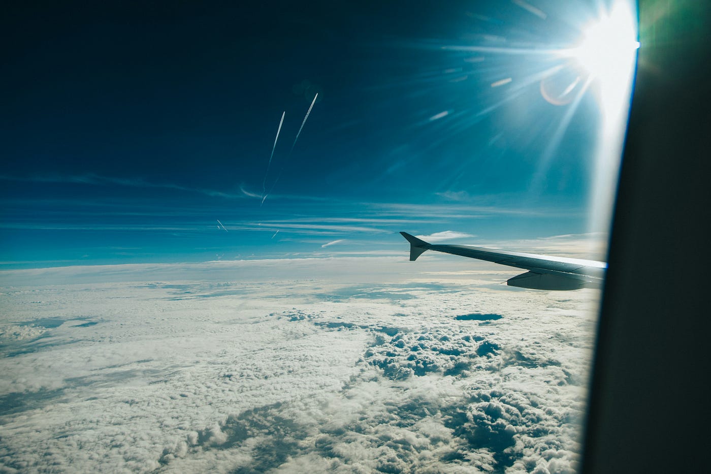 The peaceful view a from the airplane.