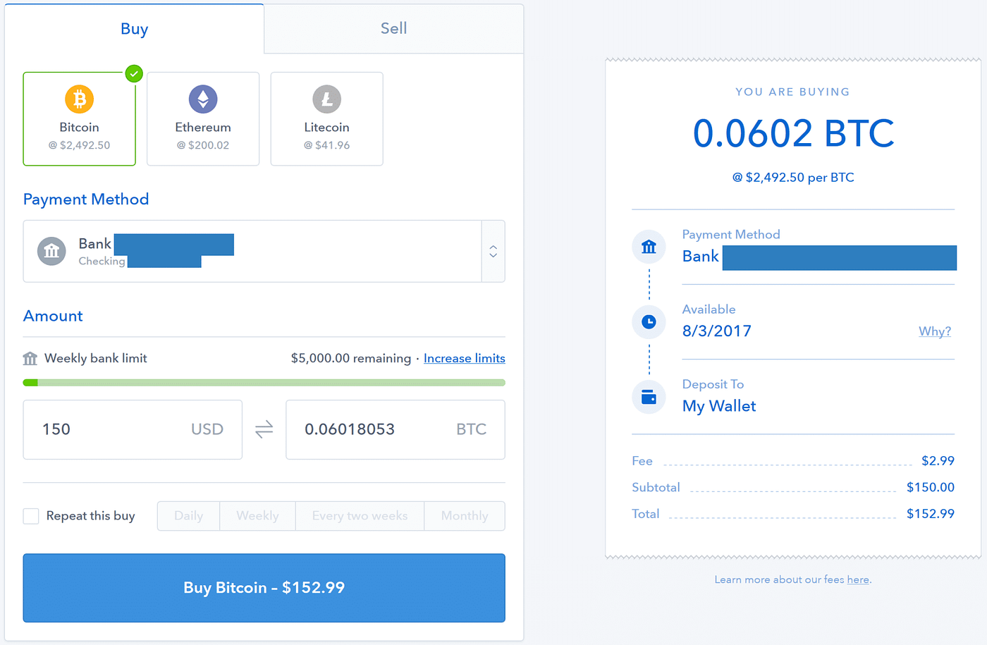 How to buy Bitcoin and Ethereum with a bank account or credit card | by  Dorian Kersch | Lunafi Blog | Medium