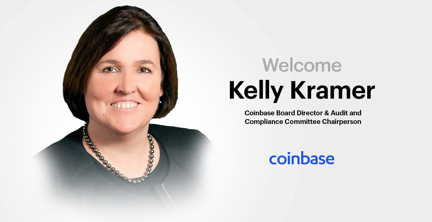 Kelly Kramer, former CFO of Cisco, joins Coinbase Board | by Coinbase | The  Coinbase Blog | Medium