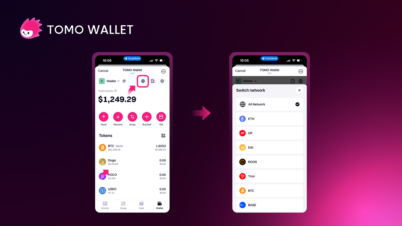 Navigate Your First Transaction: A Simple Guide to Using Tomo Telegram  Wallet | by Tomo Wallet | Medium