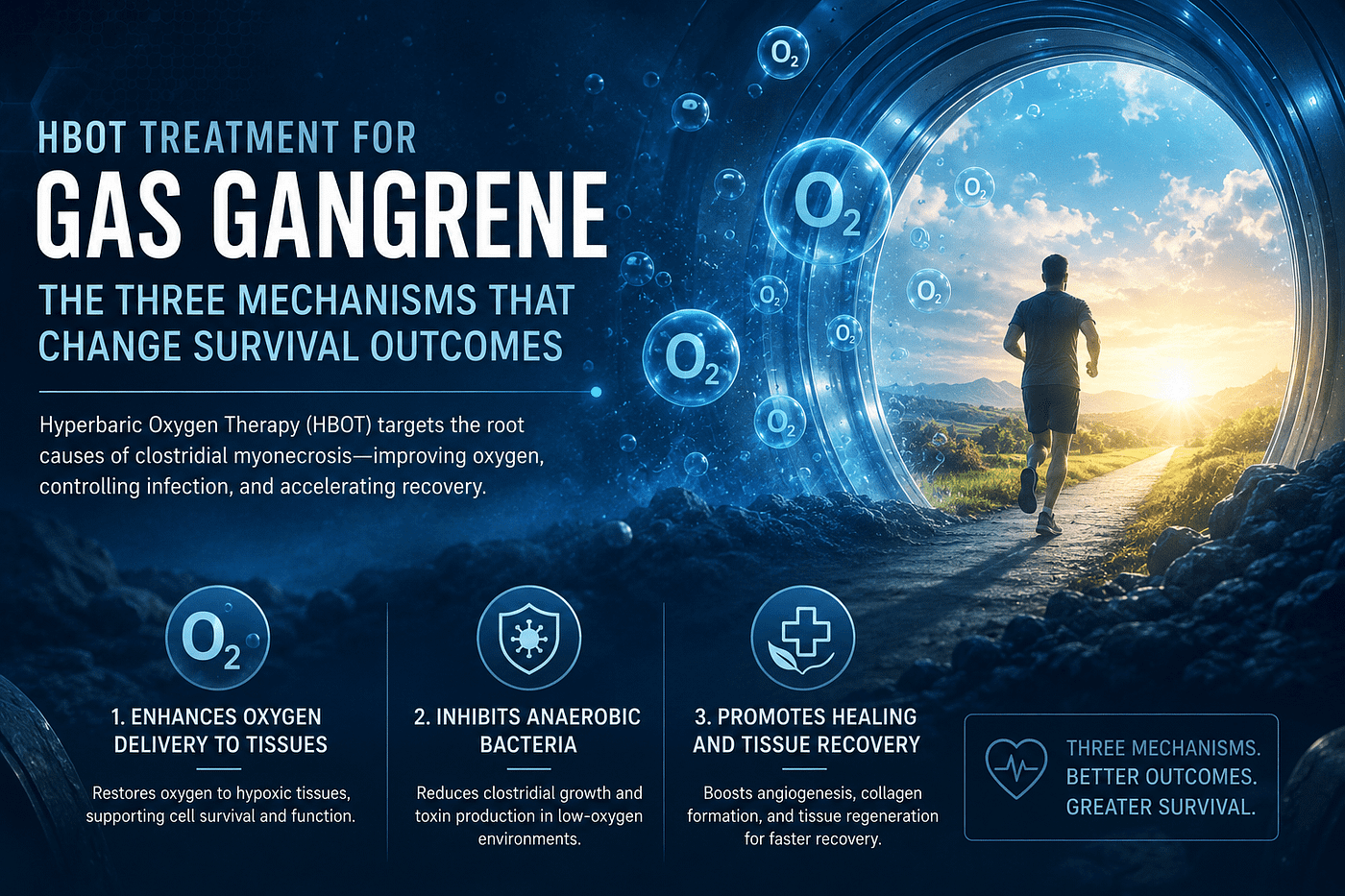 HBOT Treatment for Gas Gangrene: The Three Mechanisms That Change Survival Outcomes