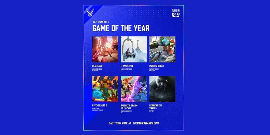 DEATHLOOP AND RATCHET & CLANK: RIFT APART LEAD NOMINATIONS FOR THE GAME  AWARDS 2021, News