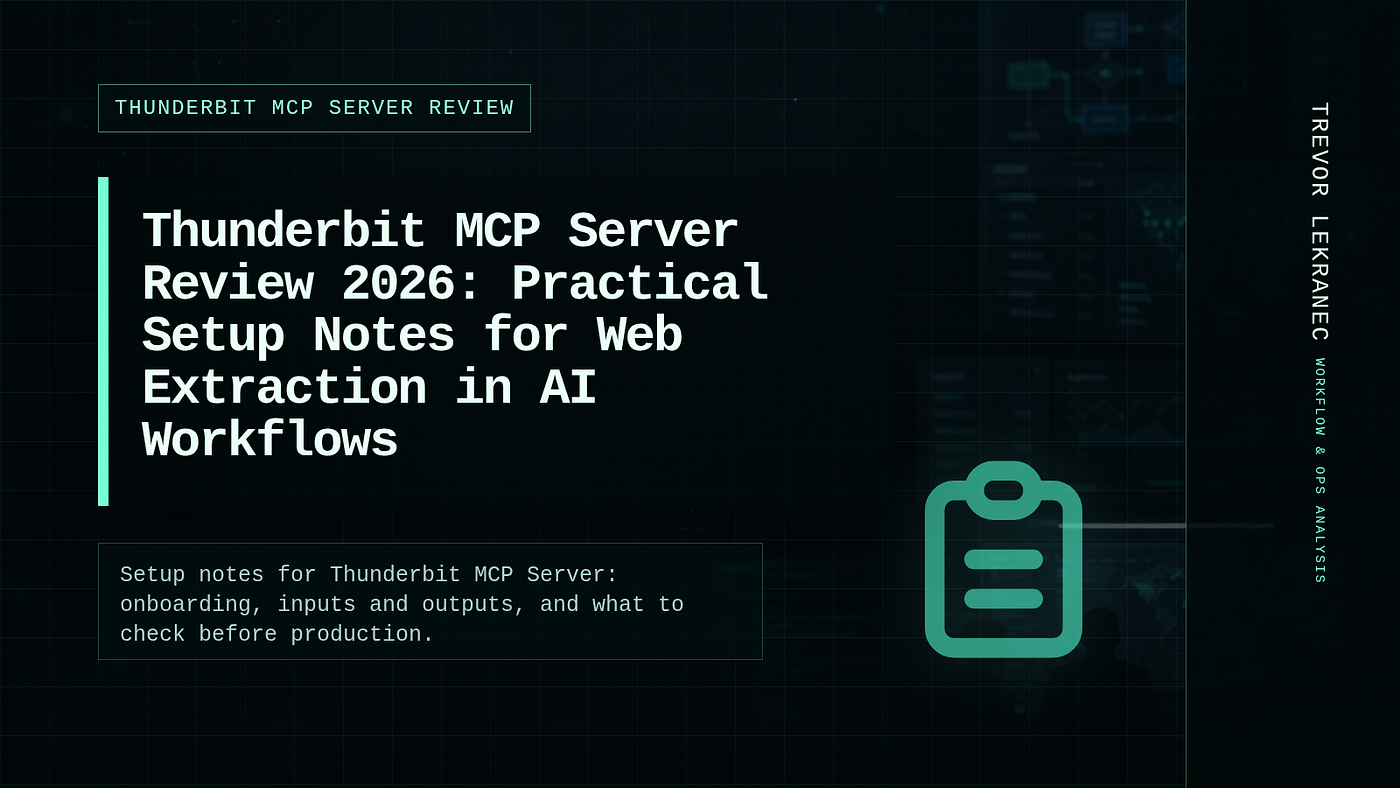 Thunderbit MCP Server Review 2026: Practical Setup Notes for Web Extraction in AI Workflows