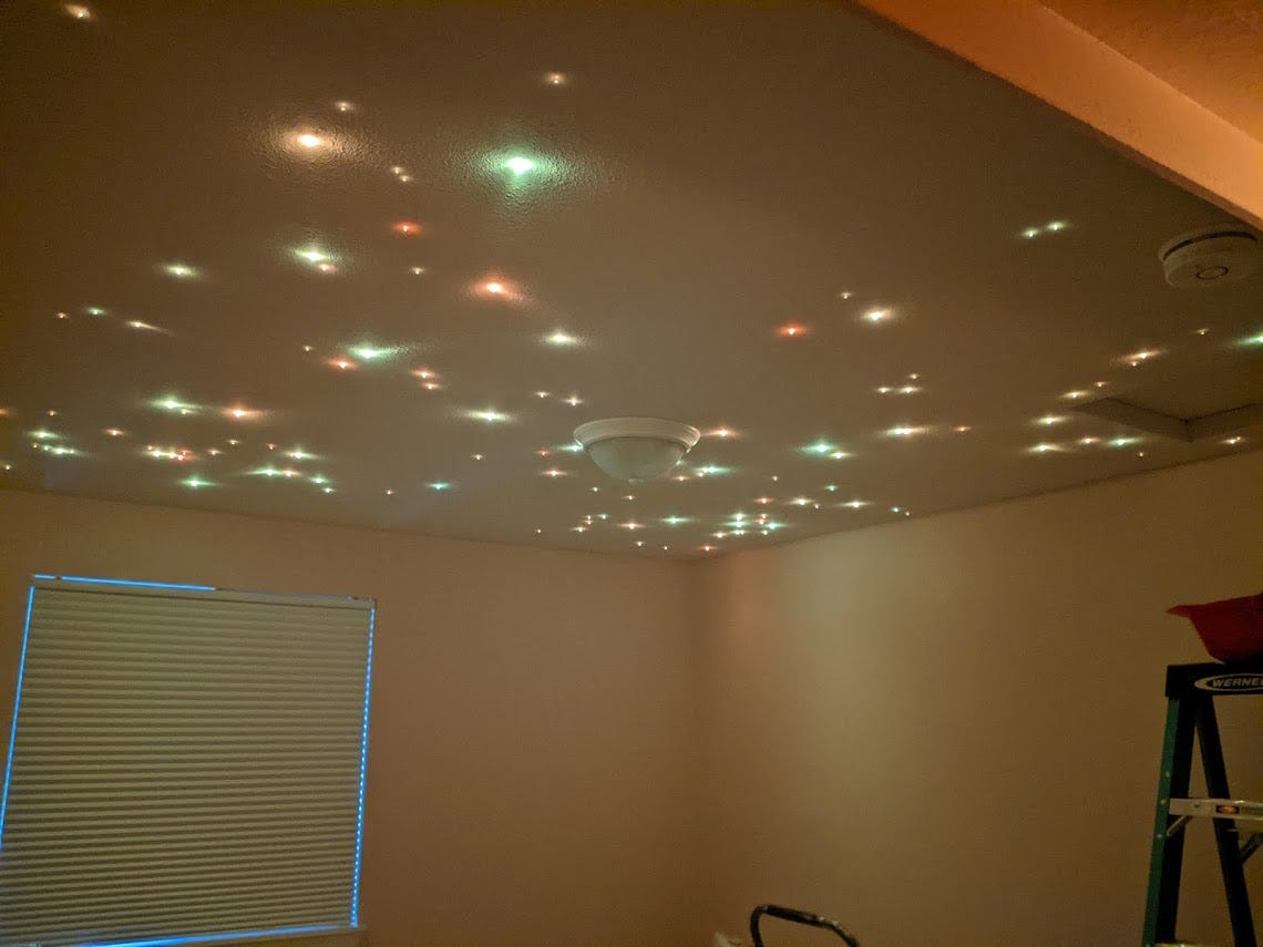 Fiber Optic Star Ceiling. Project Start: June 2021 Project…