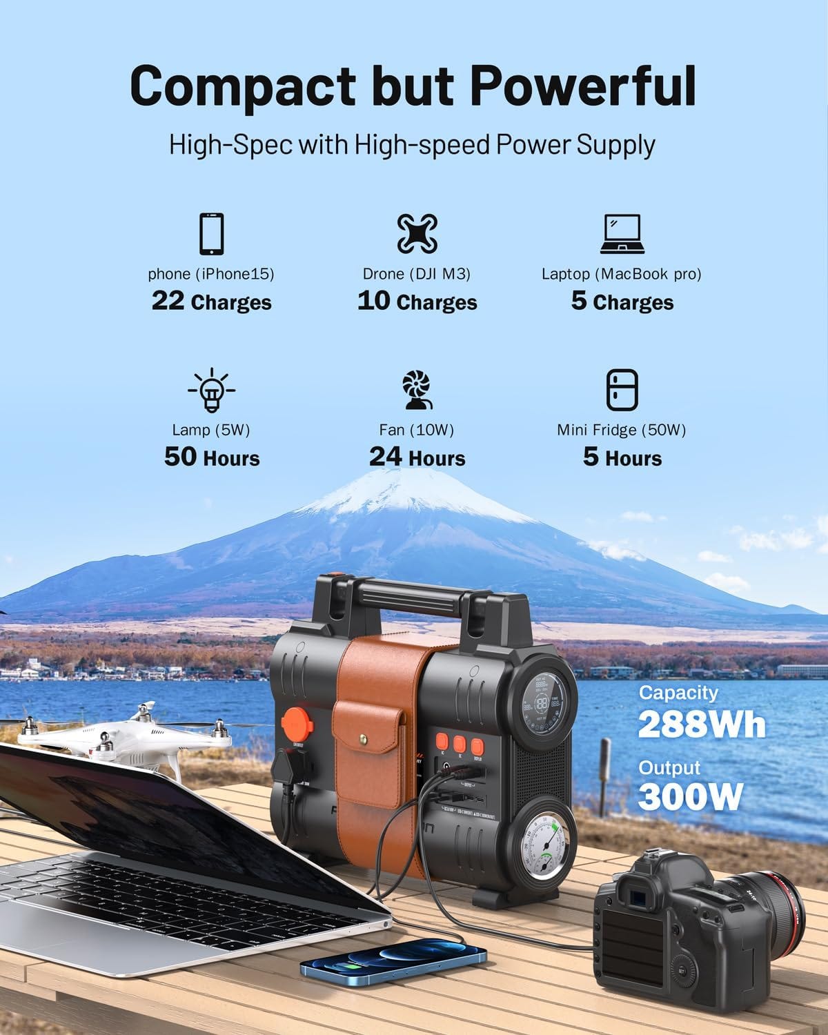 bluetti eb3a portable power station 600w 268wh Bluetti EB3A - Reliable power station for the trip (600W
