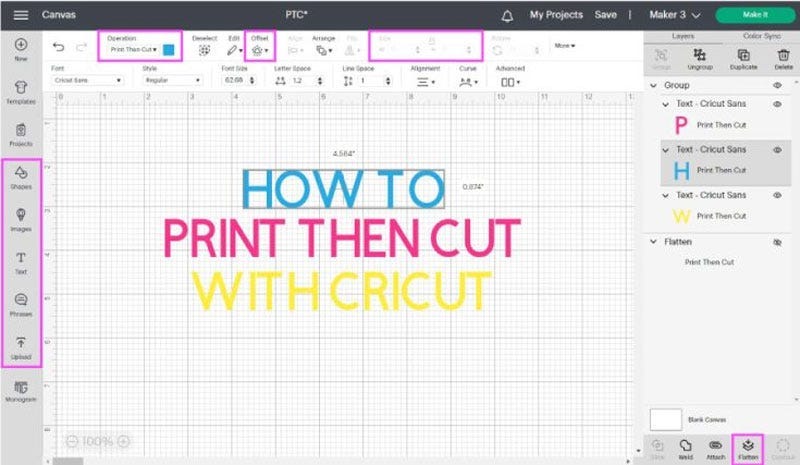 DETAILED* How to Print Then Cut with Your Cricut for Beginners! 