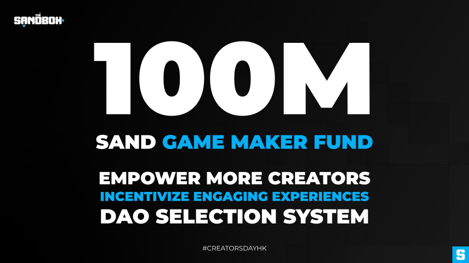 The Sandbox announces open publishing and new 100M SAND Game Maker 