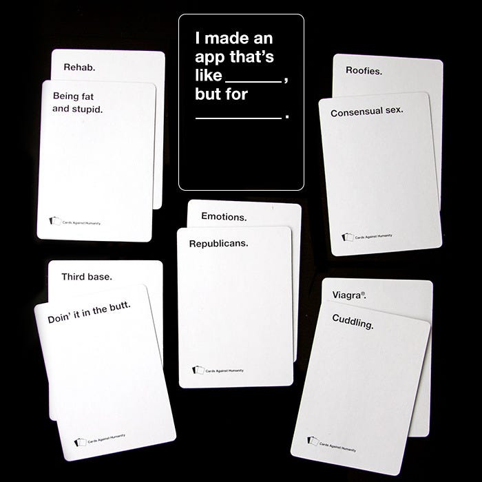 Unofficial Cards Against Humanity app arrives online and it's free
