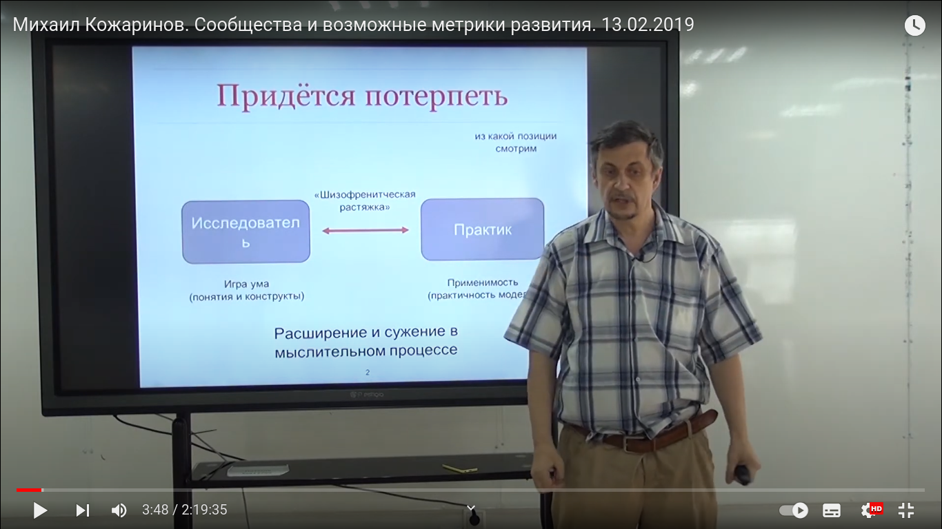 Михаил Кожаринов. Сообщества и возможные метрики развития. 13.02.2019 | by  Mikhail Zabelin | Метаверситет | Medium