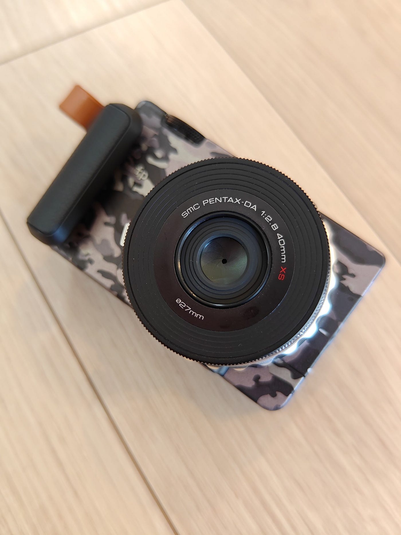 The aperture stopped down