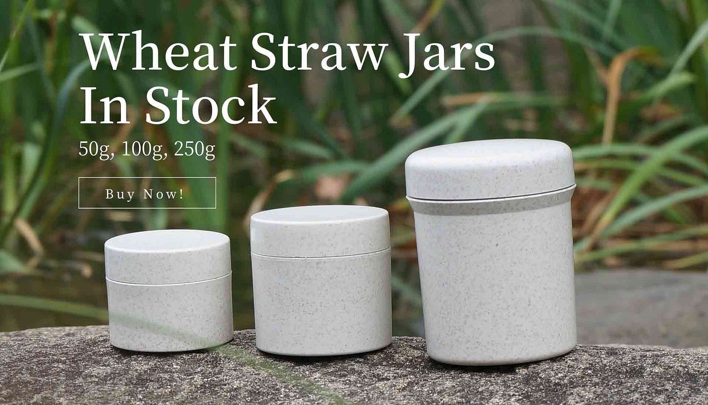 [06.04] 15g, 50g, 100g, 250g Wheat Straw Jar Stock relaeased