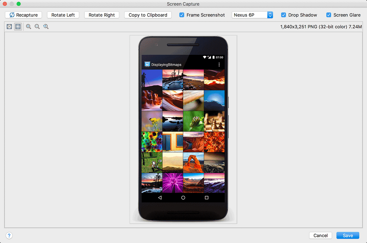 Studio Screenshots on Android 