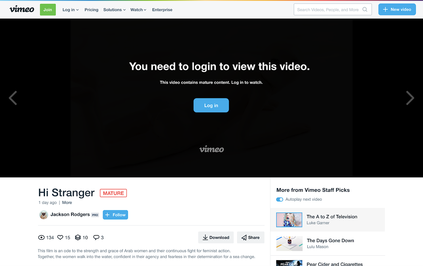 Vimeo mature videos