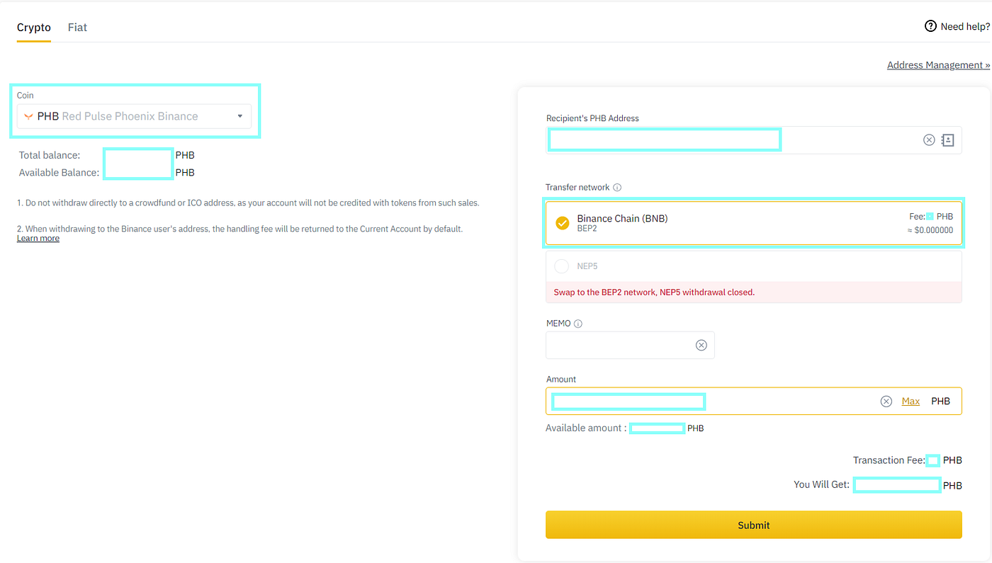 Swap Guide: PHX (NEP5), PHB (BEP2) and PHB (BEP20) | by Phoenix | Medium
