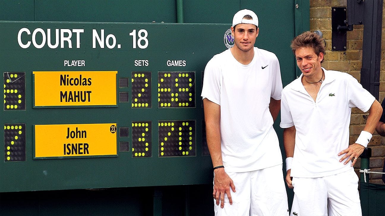 Há nove anos, John Isner e Nicolas Mahut quebravam o recorde de partida mais  longa da história do tênis, by Gianpaolo Affonso Roso