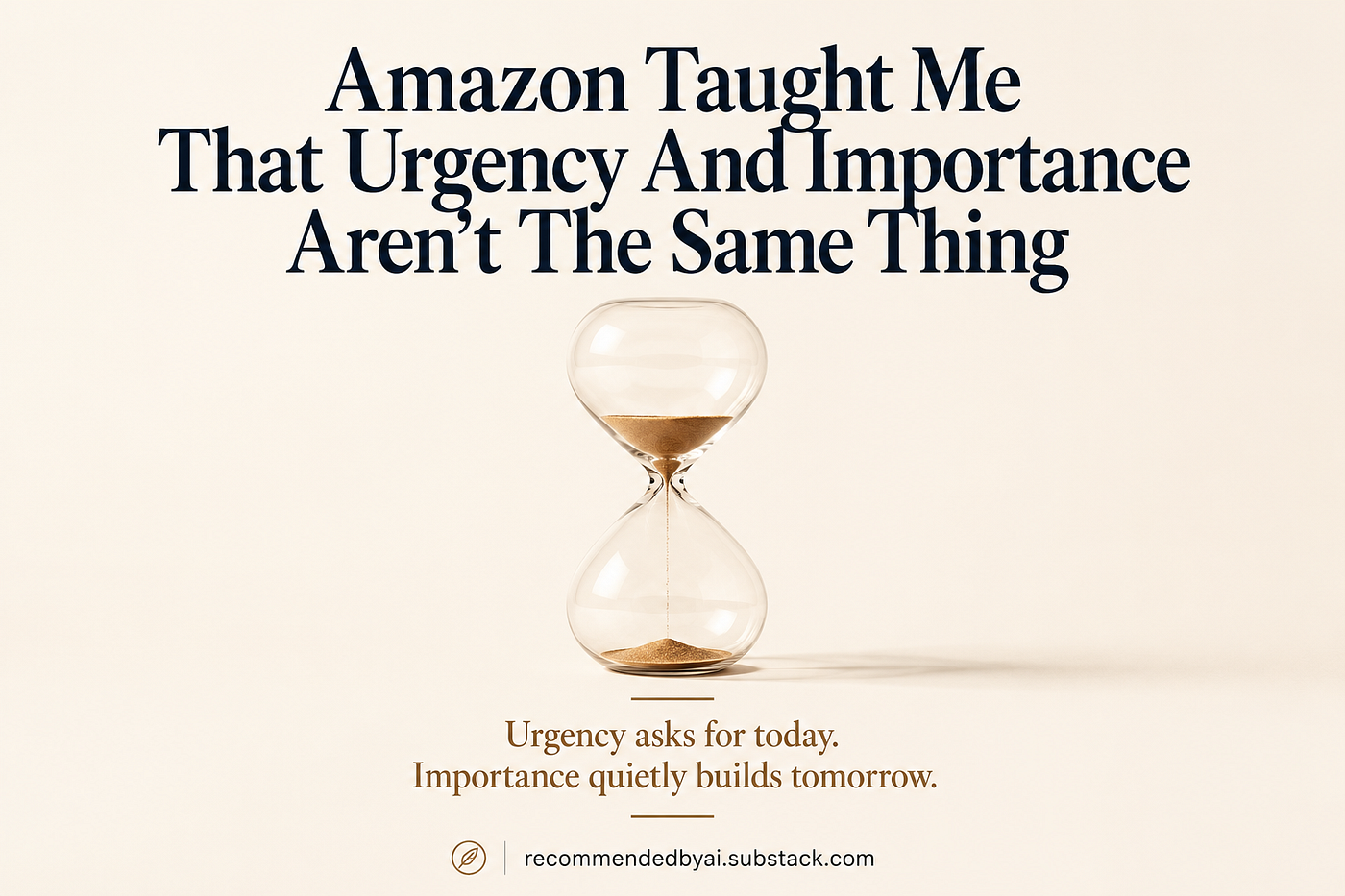 Amazon Taught Me That Urgency And Importance Aren’t The Same Thing.