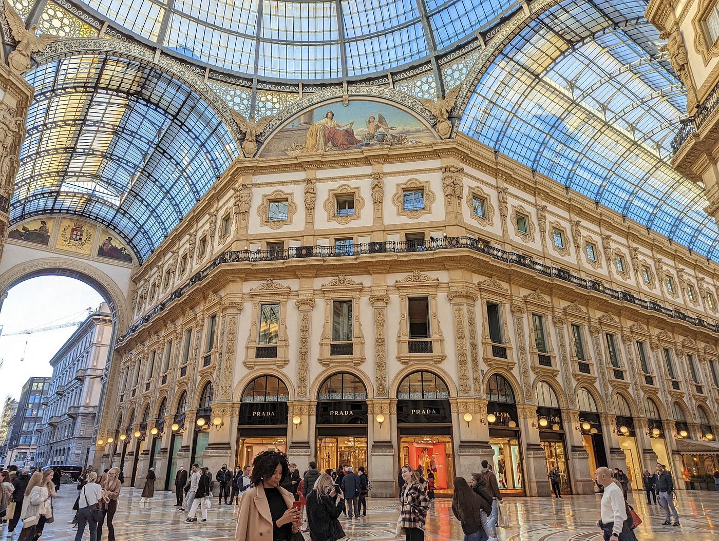 Glass Roof Of Galleria Vittorio Emanuele II, One Of The World's