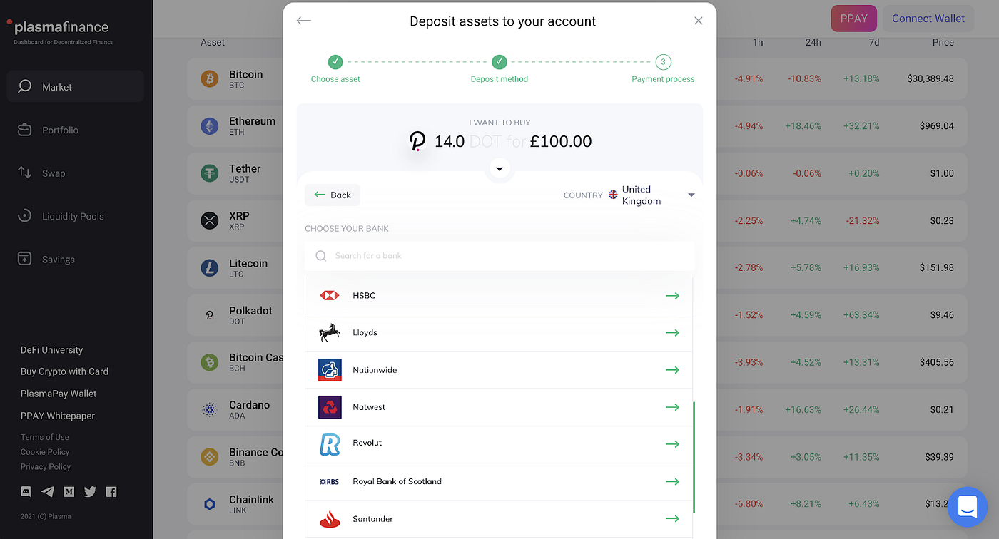 Plasma.Finance is now supporting 34 DeFi tokens available to purchase with  your credit card, ApplePay or bank transfer. | Plasma Finance