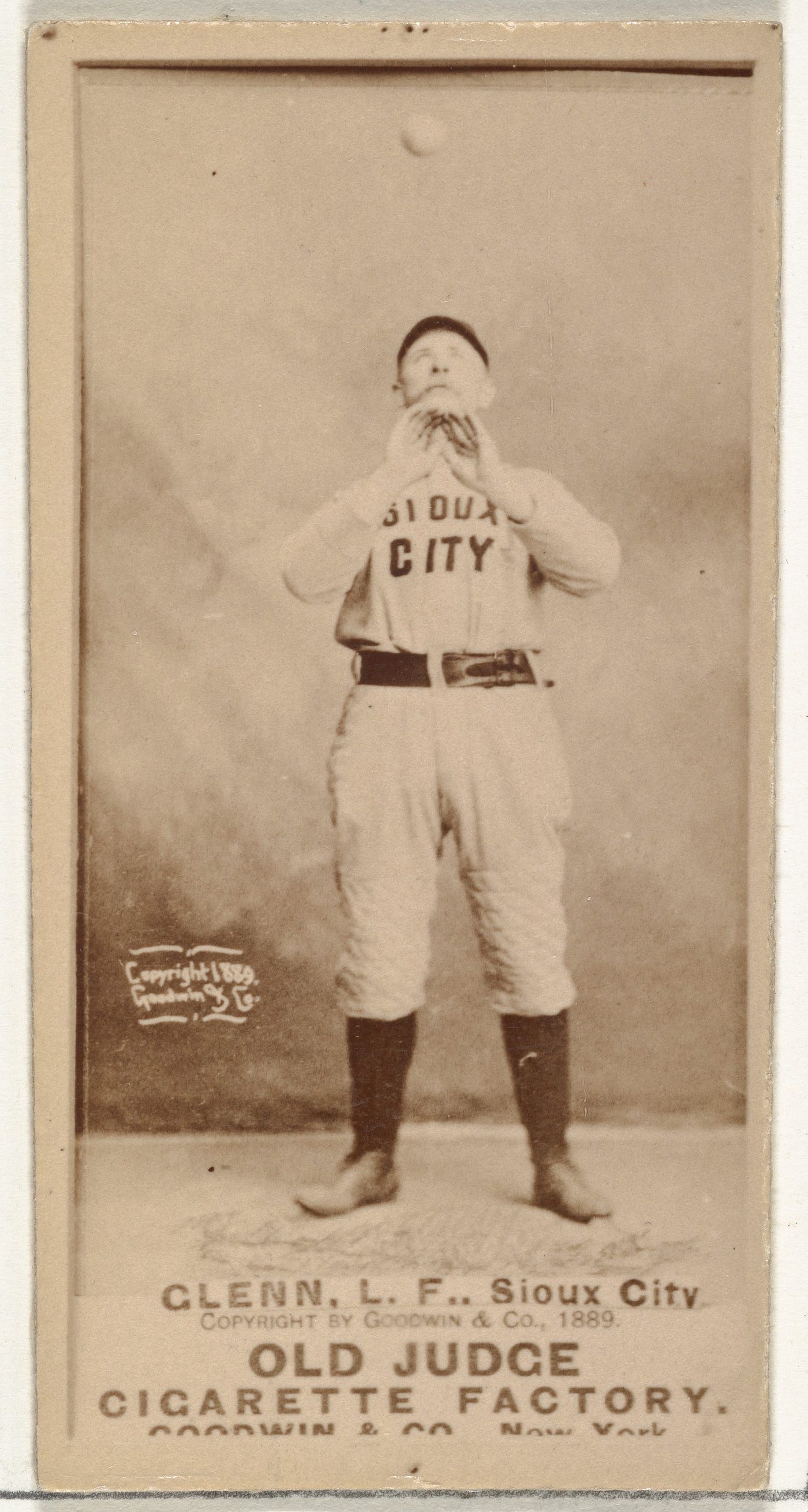 Ed “Mouse” Glenn, left field, Sioux City Corn Huskers, 1889