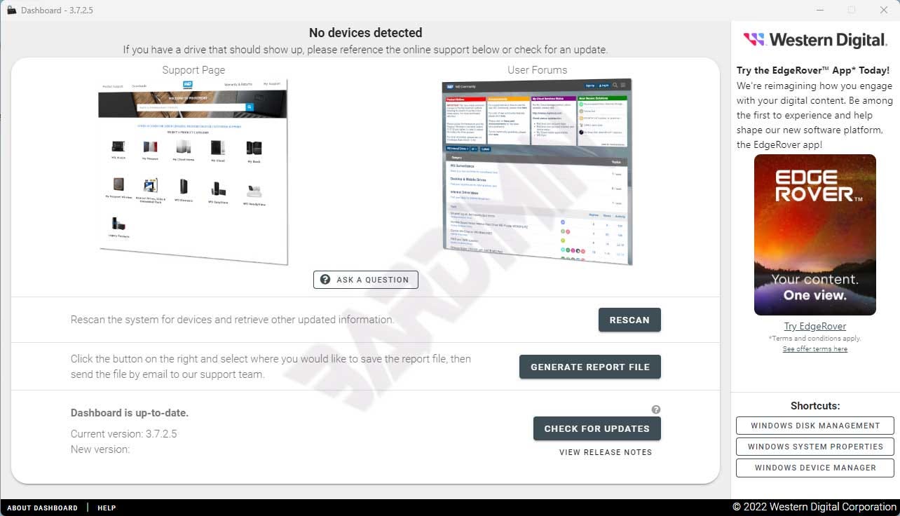 Western Digital Dashboard (WDC Dashboard) 3.7.2.5 — HDD and SSD Utility |  by Bardimin.com | Medium