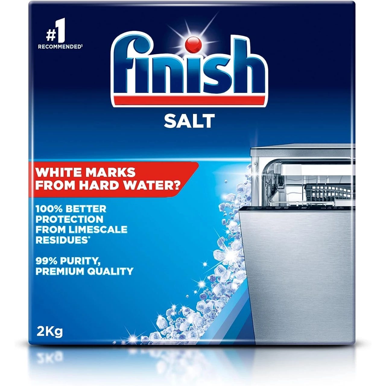 dishwasher, salt compartment, open, for softening water Stock Photo