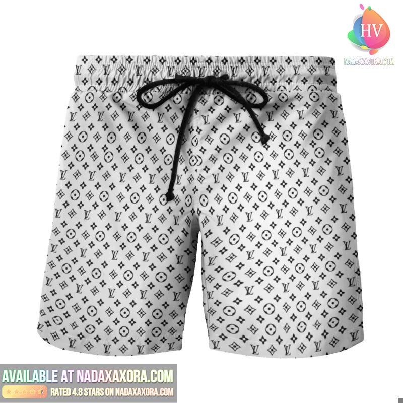 Louis Vuitton White Black Logo Pattern Beach Shorts Swim Trunks Luxury  Summer Outfi #summer outfits, by Nadaxaxora