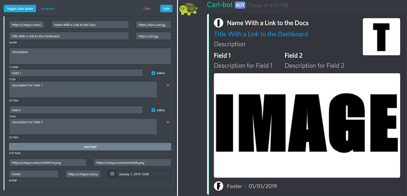 Creating embeds on Discord using Carl Bot. | by Priya Sharma | Medium