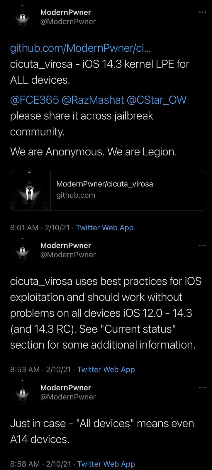 An iOS 15 jailbreak tool could be around the corner 