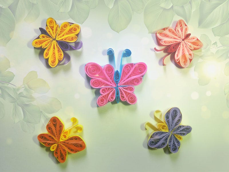 How to make quilling christmas ornaments (easy flower), Paper craft world, by Sulochana Shehani