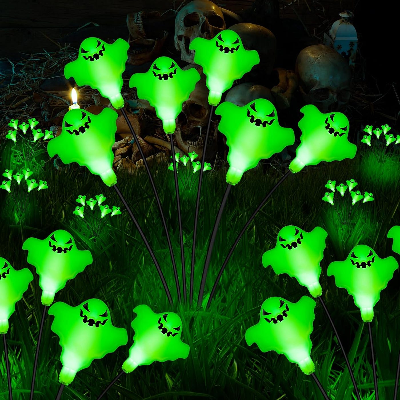 Halloween Decorations Outdoor Solar Scary Eyeball Lights,2