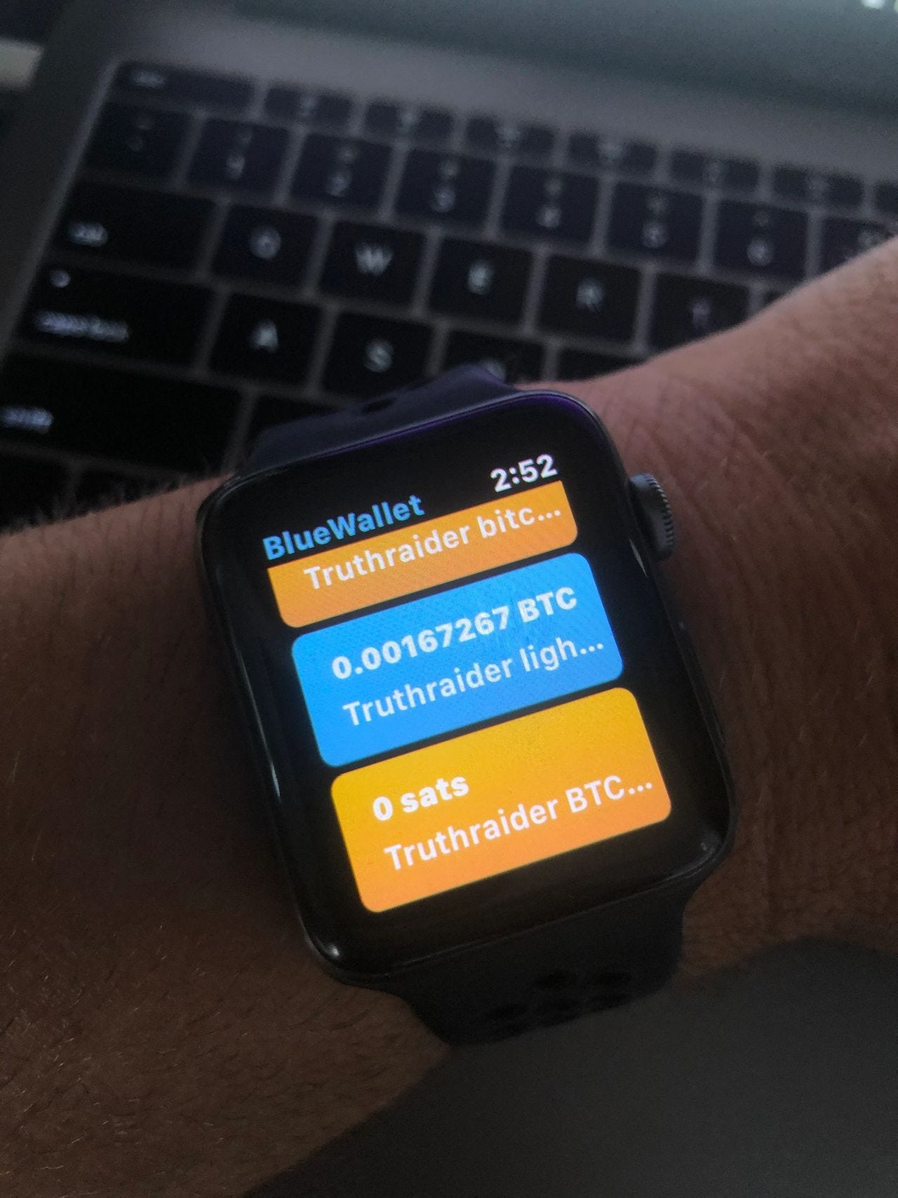 Apple Watch- Bitcoin Lightning Network by BlueWallet | by TruthRaider |  Medium