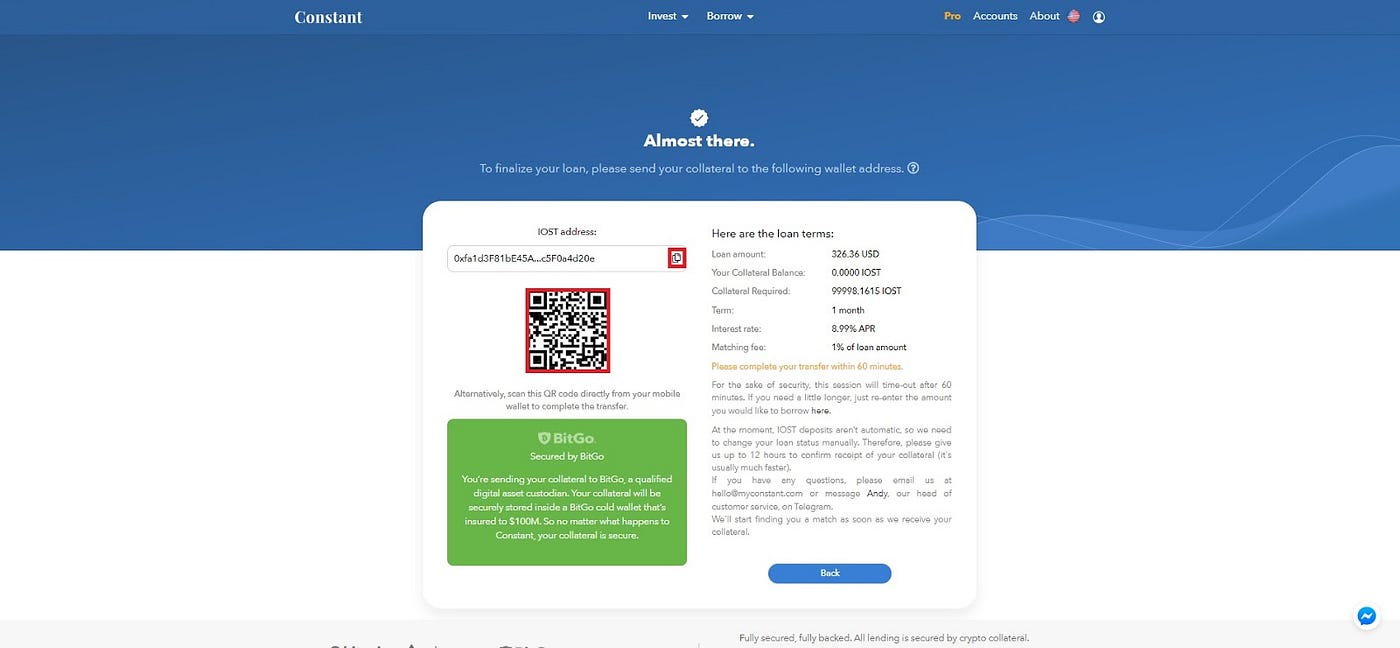 How To Borrow Against IOST on Constant P2P Lending Platform | by IOST  Foundation | IOST | Medium