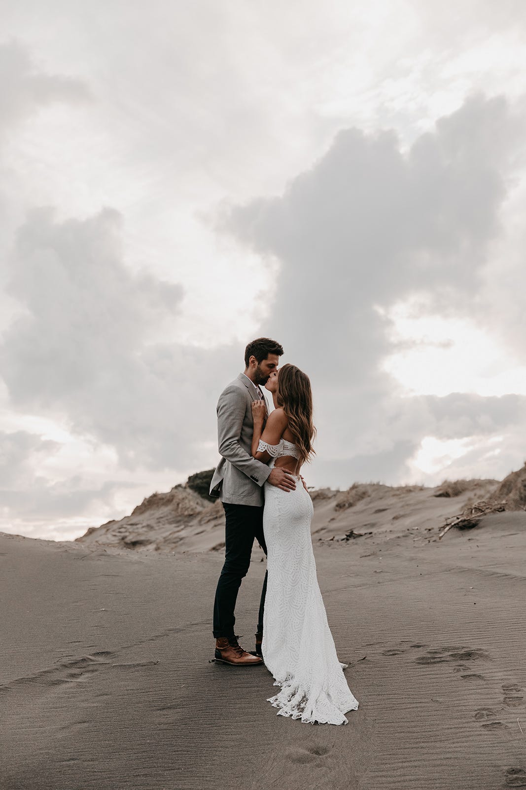 Lola in the Paloma Gown. An intimate seaside elopement in NZ | by Grace  Loves Lace | Medium