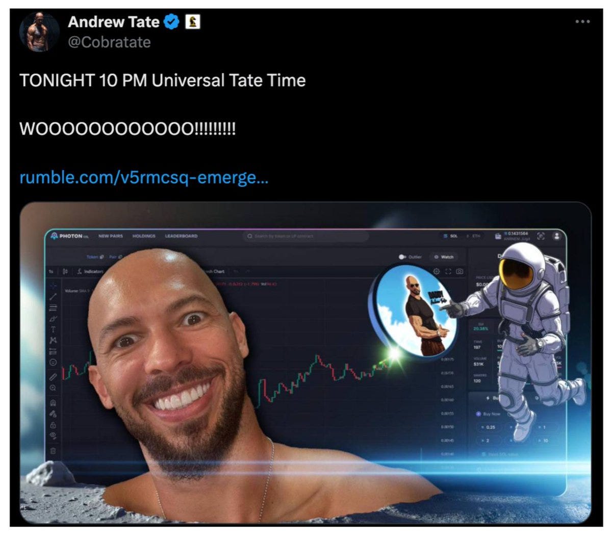 Andrew Tate SCAMMED his community AGAIN | by CryptoBro | Medium