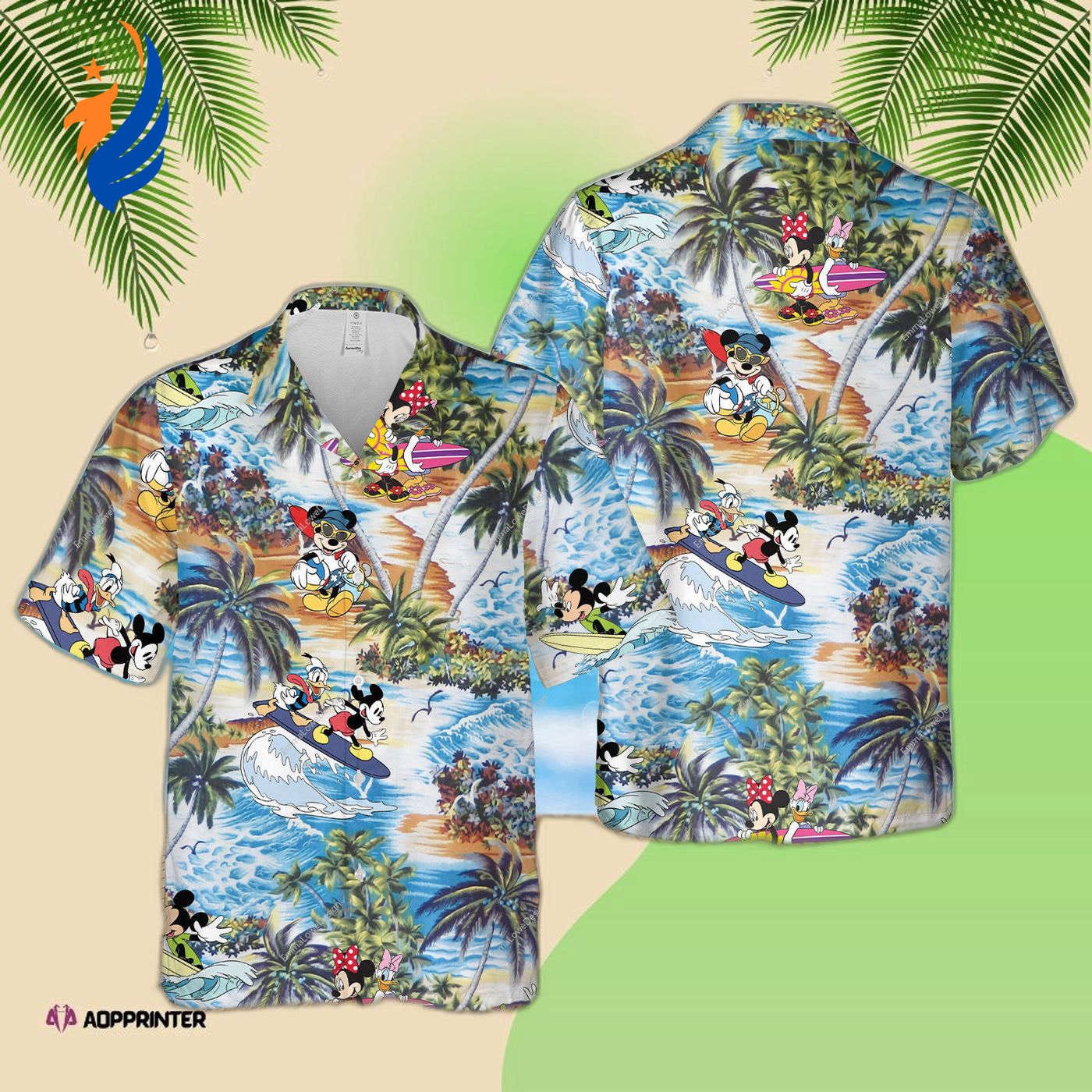 Disney Mickey Mouse Hawaiian Shirt: Summer Aloha Button Up for Men &amp; Women