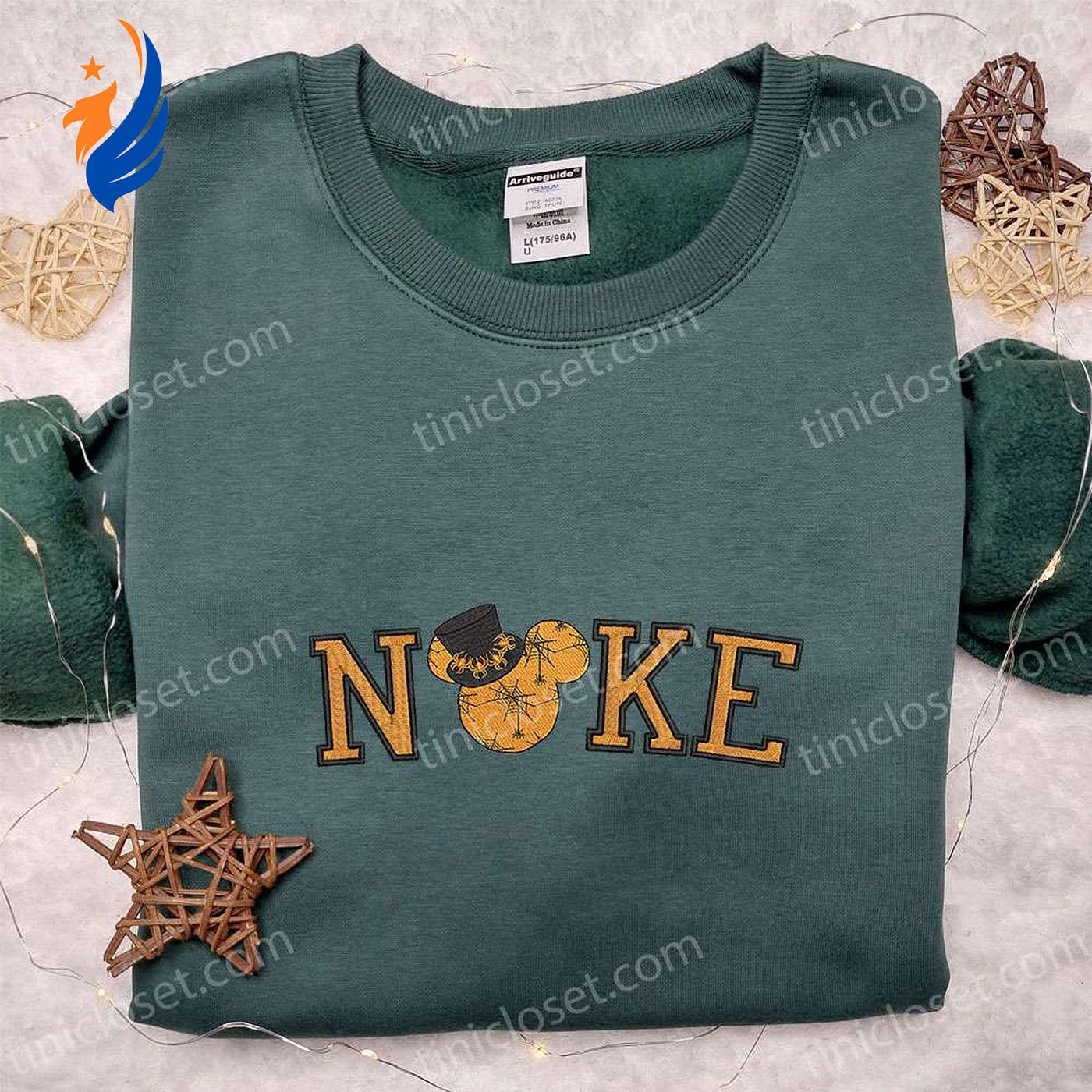 Spooky Style: Nike x Halloween Mickey Mouse Embroidered Shirt Disney Hoodie & Nike Inspired…