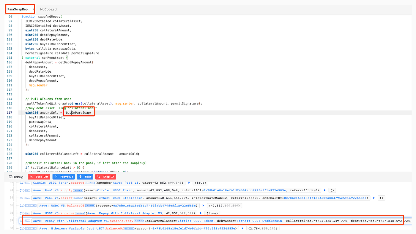AAVE Repay Adapter Hack Analysis. Overview: | by Shashank | SolidityScan