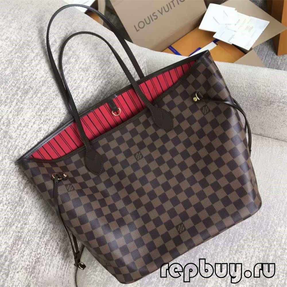 Replica Louis Vuitton Neverfull MM Bag In Damier Ebene Canvas N41358