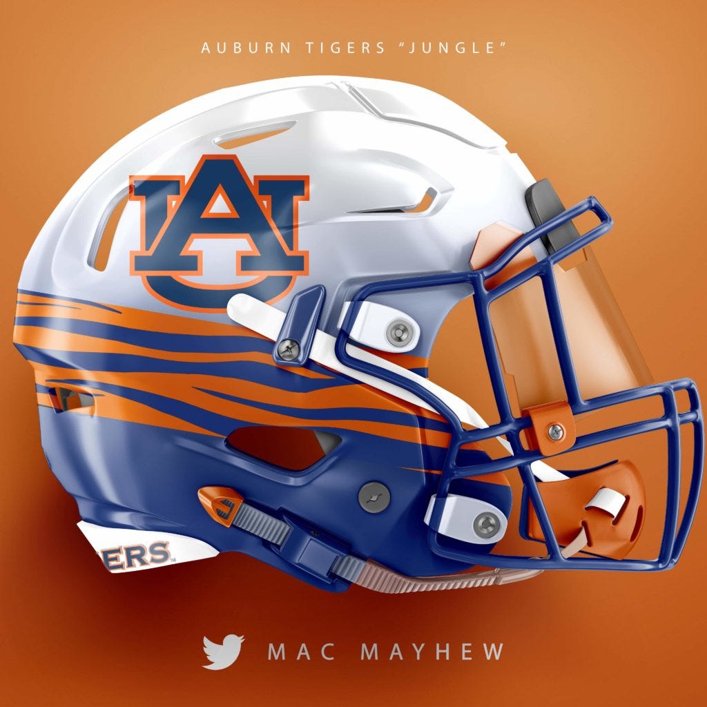 auburn football concept helmets SEC HELMET CONCEPTS. Yesterday, we brought you some Big Ten… | by Fifth  Quarter