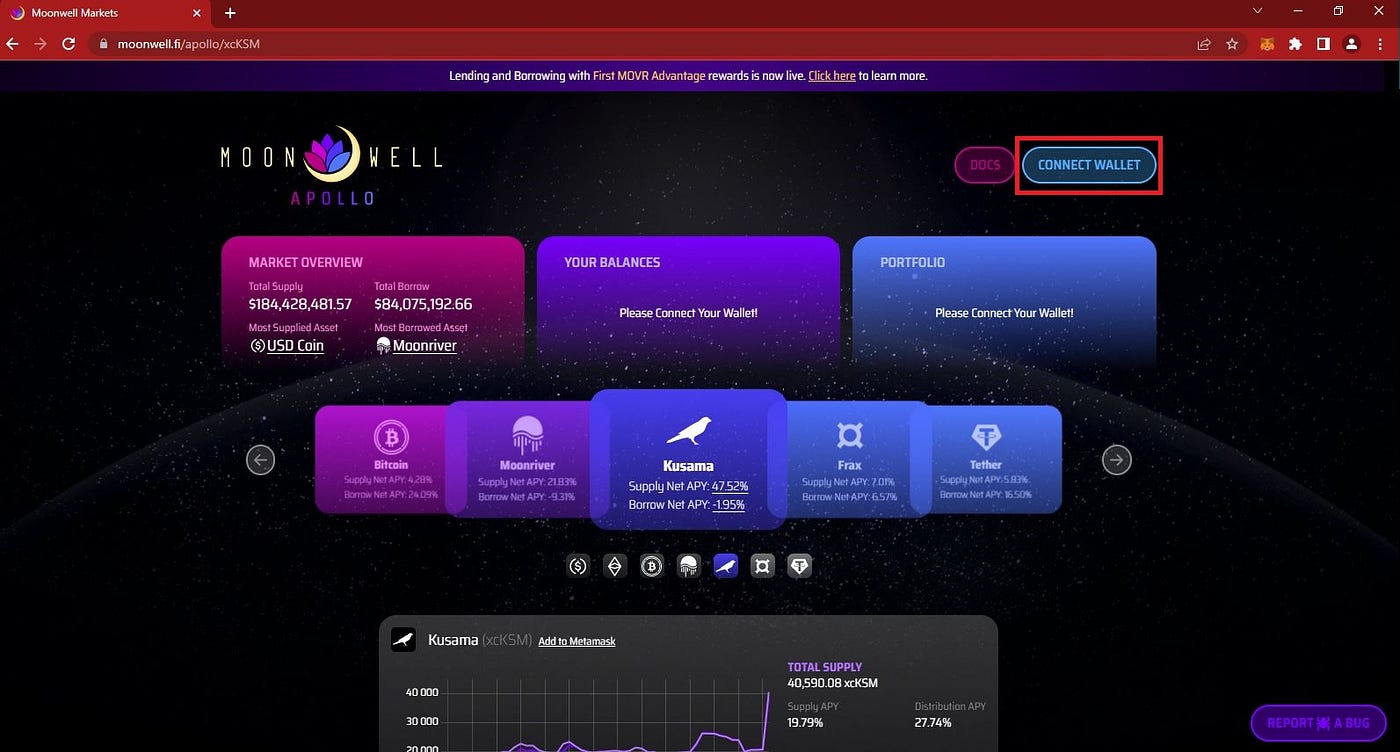 How to Supply xcKSM to Moonwell. Moonwell is open lending and borrowing… |  by Vladyslav Borshchov | Moonbeam Community Blog | Medium