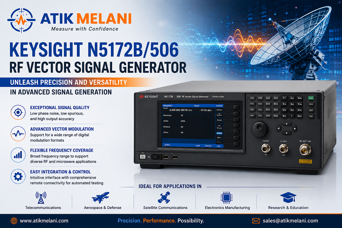 Keysight N5172B/506: High-Performance RF Vector Signal Generation For Modern Applications — ATIK…