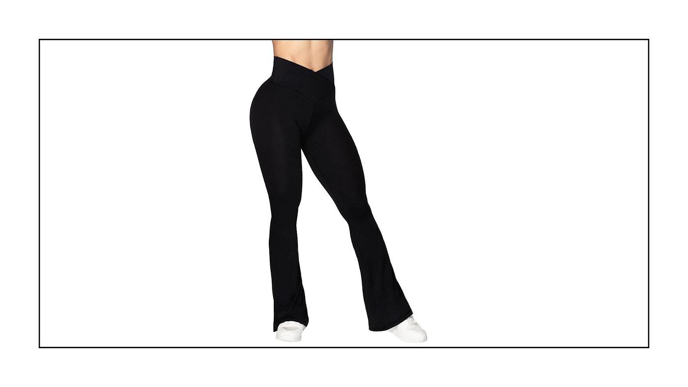  Sunzel Flare Leggings, Crossover Yoga Pants For Women