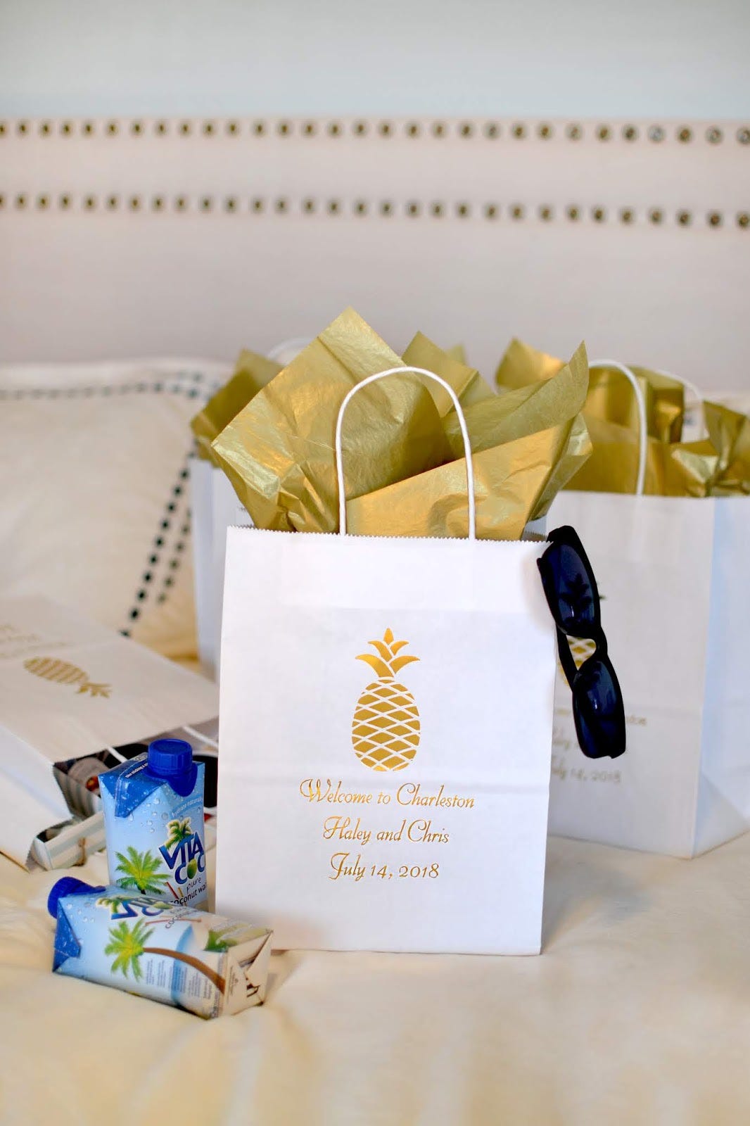 We love a good wedding DIY! Welcome bags are a great way to