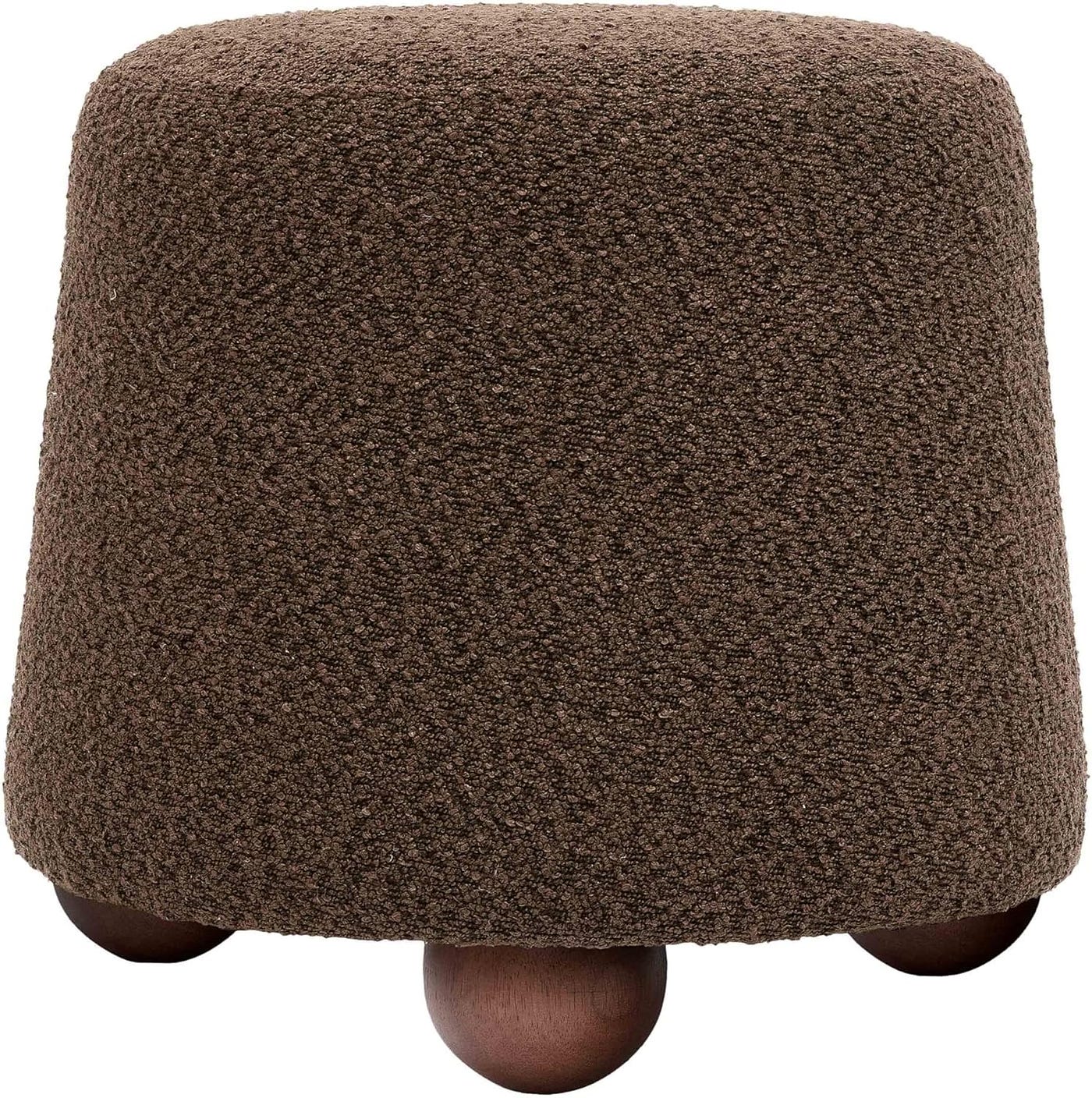 Tov Furniture Jaine Chocolate Brown Boucle Stool Review: Elegance Redefined
